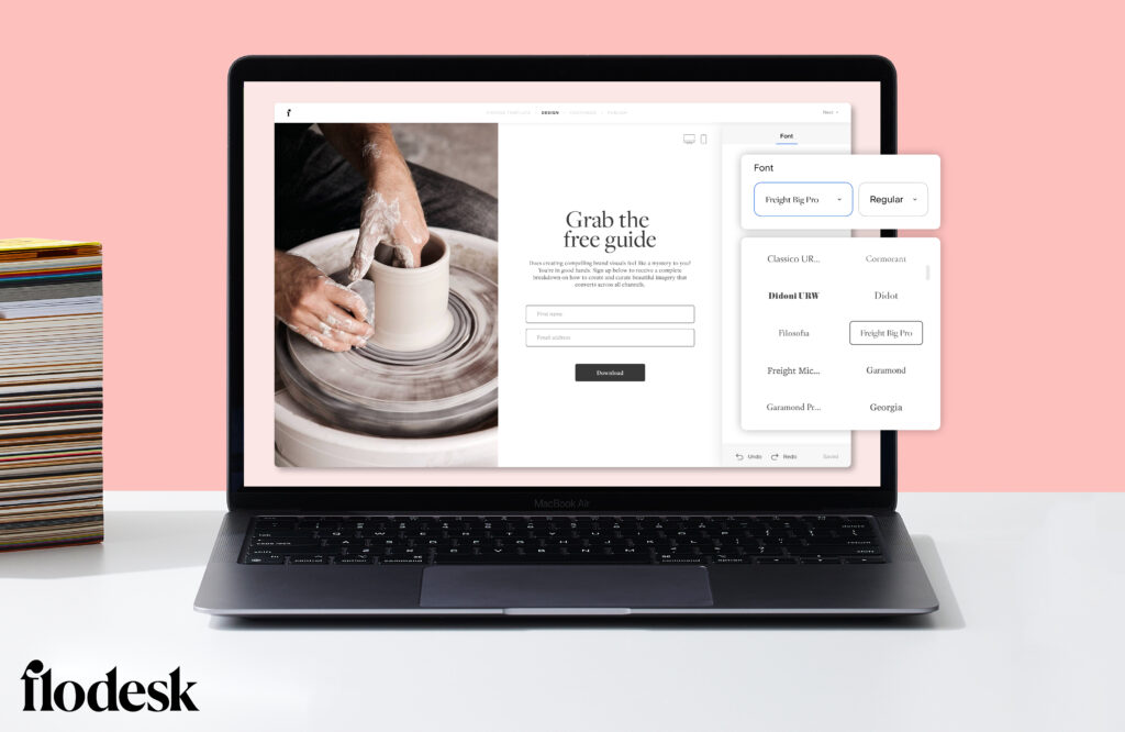 Flodesk is a great email marketing tool for creative businesses. It's at the top of the email marketing game when it comes to beautiful templates and easy analytics.